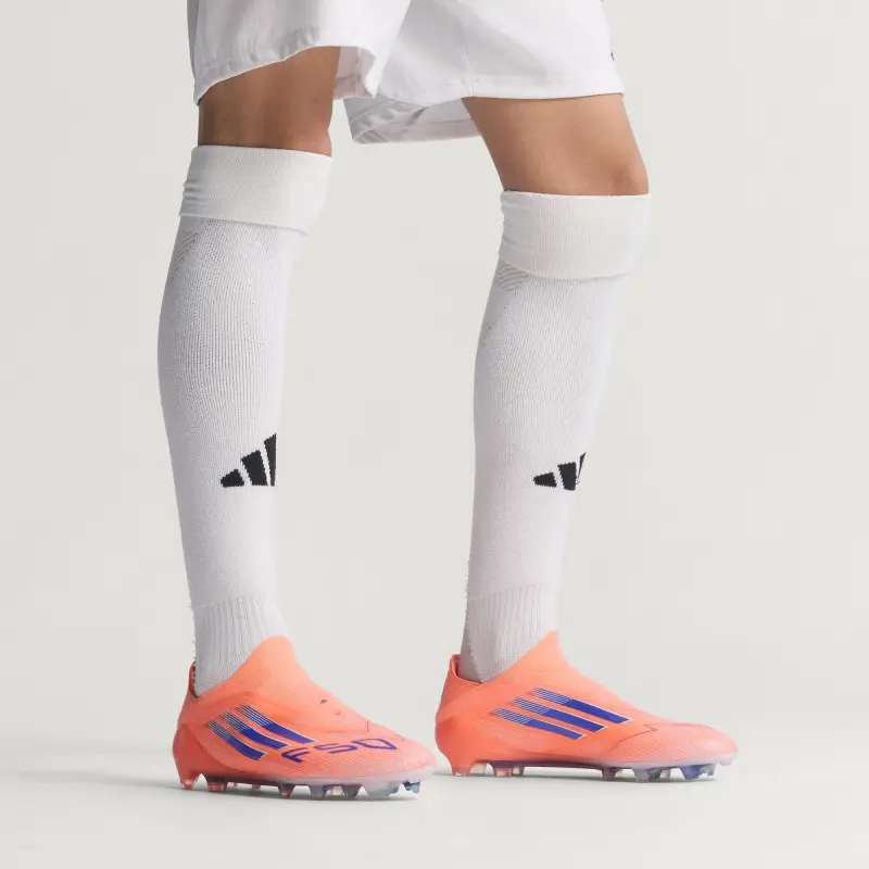 Adidas F50 Elite Laceless FG Coral Blaze Pack displayed in a clean gallery view