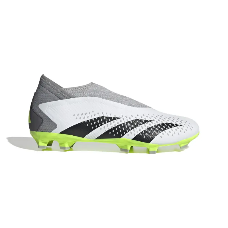 Adidas Predator Accuracy.3 Laceless FG (White/Lime) collection image GZ0021 26128 Visual look at Adidas Predator Accuracy.3 Laceless FG (White/Lime) in the main image