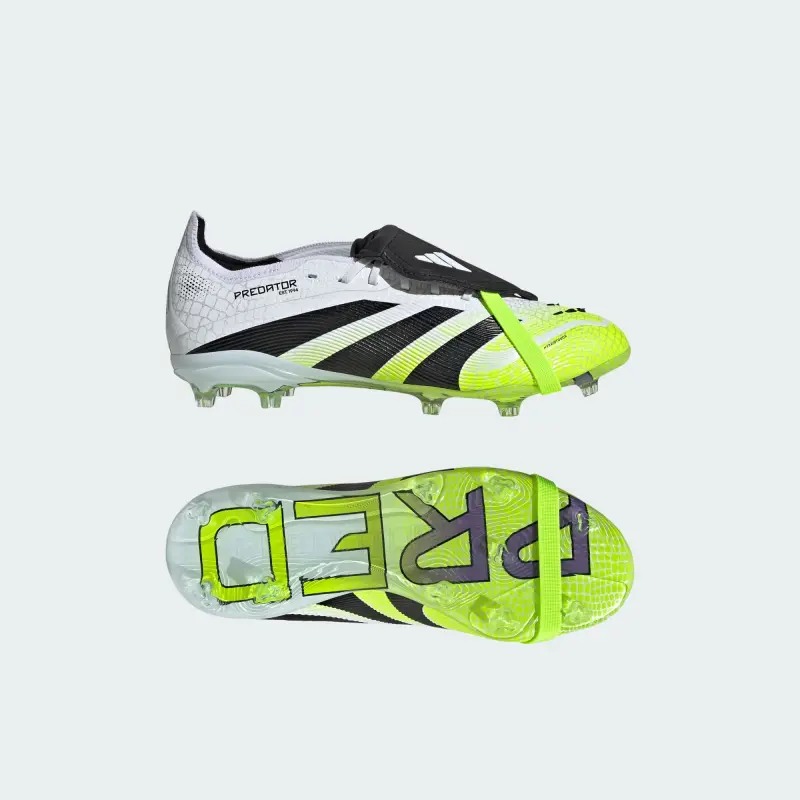 Adidas Predator Elite Fold Over Tongue FG Cloud White Core Black Lucid Lemon (GS) item photo JP9915 5404