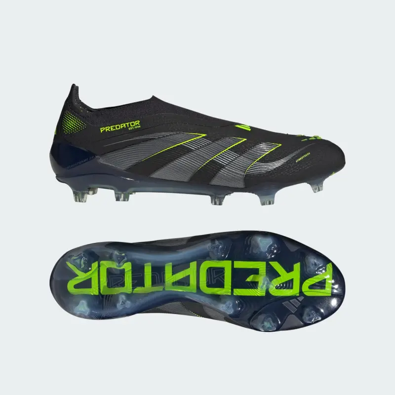 Adidas Predator Elite Laceless FG Core Black Carbon Lucid Lemon featured item view JI1078 5523
