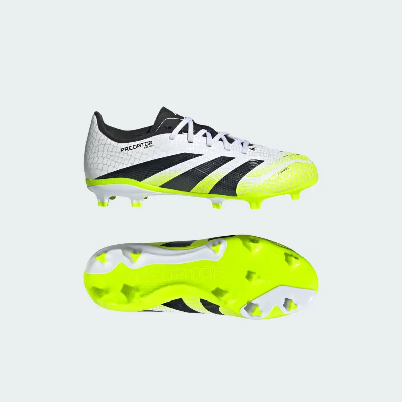Adidas Predator League FG/MG Cloud White Core Black Lucid Lemon (GS) merchandise view JI1125 5572