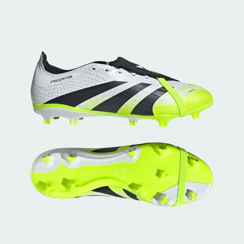 Adidas Predator League Fold Over Tongue FG/MG Cloud White Core Black Lucid Lemon product presentation JI1111 5664