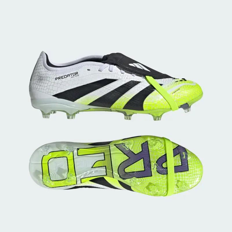 Adidas Predator Pro Fold Over Tongue FG Cloud White Core Black Lucid Lemon detailed product view JS4071 5953