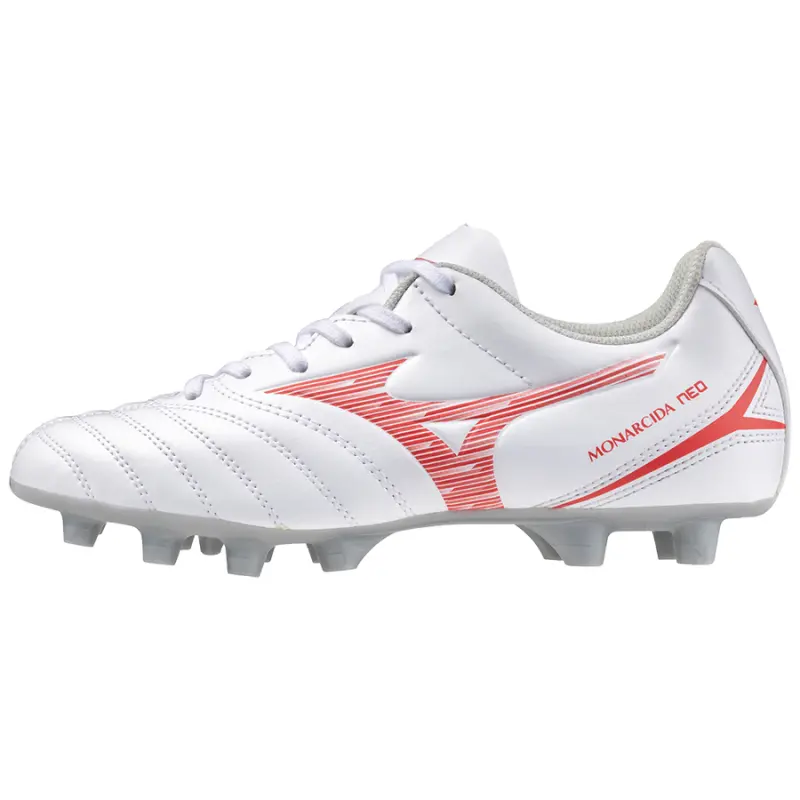 Mizuno MONARCIDA NEO III SELECT Jr White/Radiant Red product presentation P1GB242560 17799