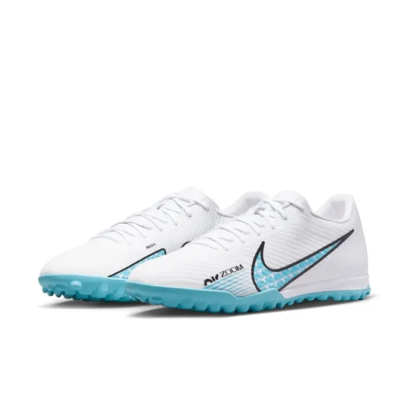 Nike Zoom Mercurial Vapor 15 Academy Turf (White/Sky) item view DJ5635 146 22859 Nike Zoom Mercurial Vapor 15 Academy Turf (White/Sky) shown in a clear main product view