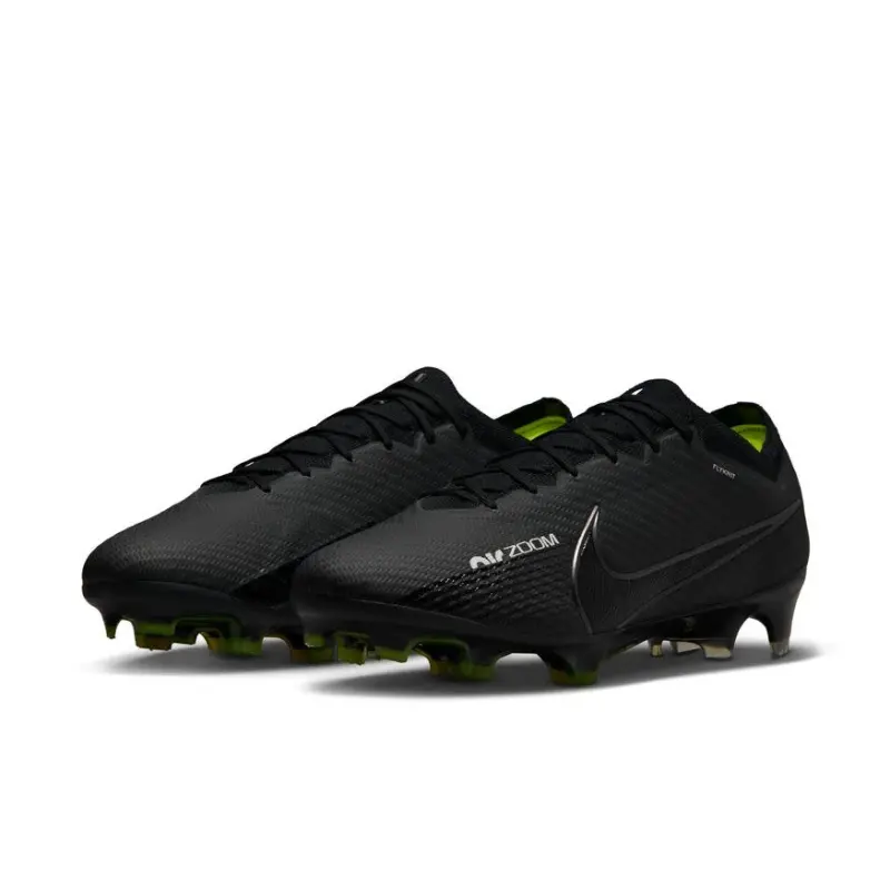 Nike Zoom Mercurial Vapor 15 Elite FG (Black/Volt) featured in this main product image