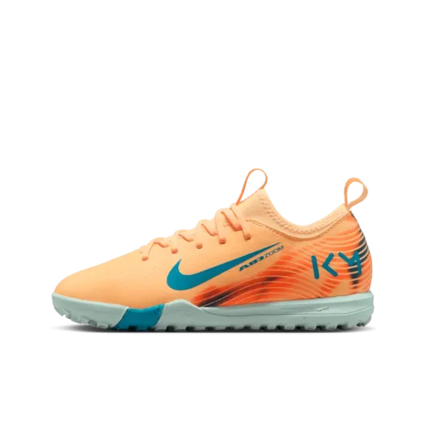 Detailed main view of Nike Zoom Mercurial Vapor 16 Academy TF Kylian Mbappé Melon Tint (GS)