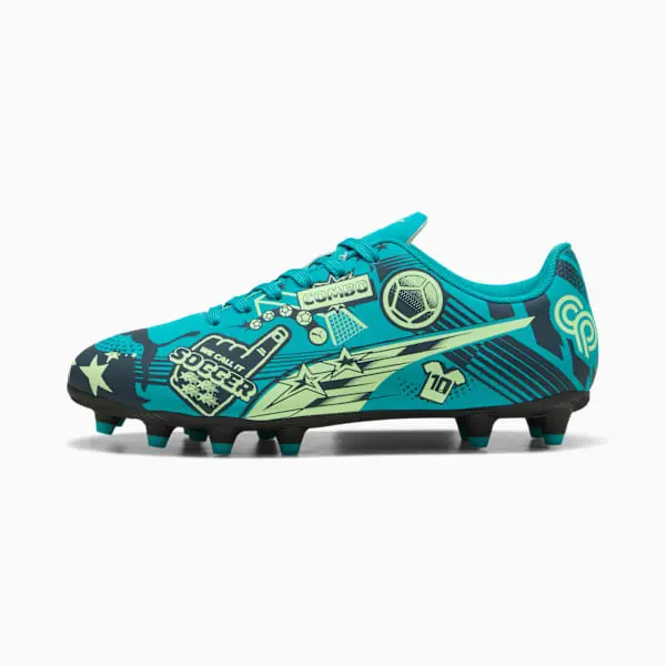 Puma Christian Pulisic x Ultra Legacy FG/AG Big Kid 'Allover Print Deep Aqua' featured in this main product image