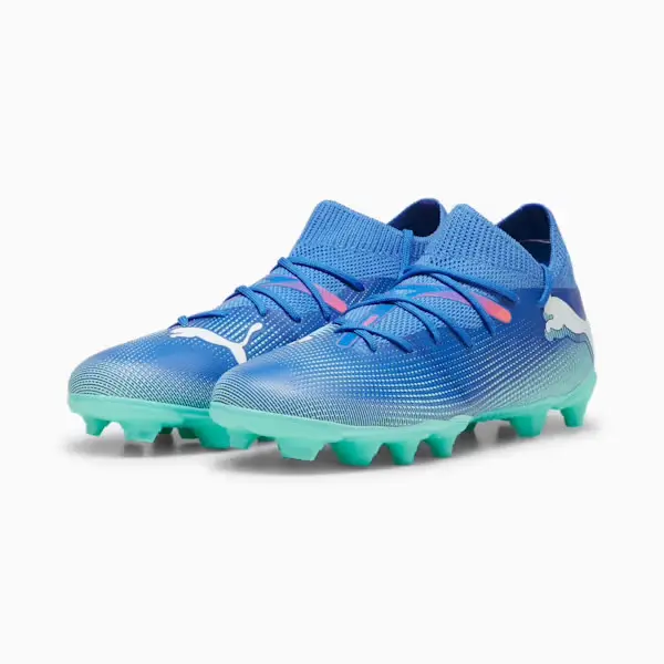 PUMA Future 7 Match FG/AG Jr (Blue/Mint) product photo with a main presentation
