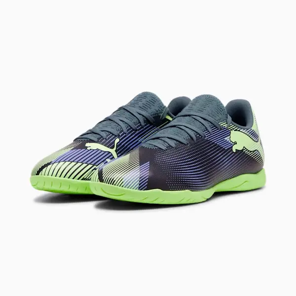 Visual look at PUMA Future 7 Play Indoor (Gray/Purple/Green) in the main image