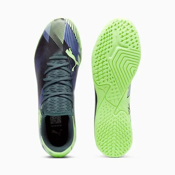 PUMA Future 7 Play Indoor (Gray/Purple/Green) featured in this gallery product image