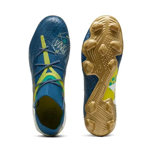 PUMA Future 7 Ultimate Neymar Jr. "BNA" FG/AG (Navy/Yellow) shown in a clear gallery product view