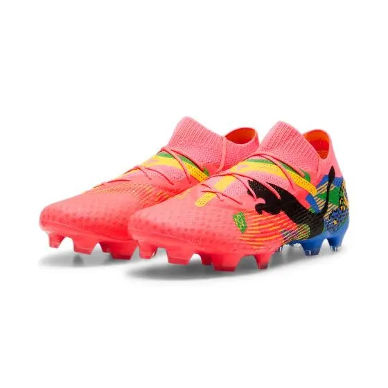 main product photograph of PUMA Future 7 Ultimate NJR FG/AG (Pink/Blue)