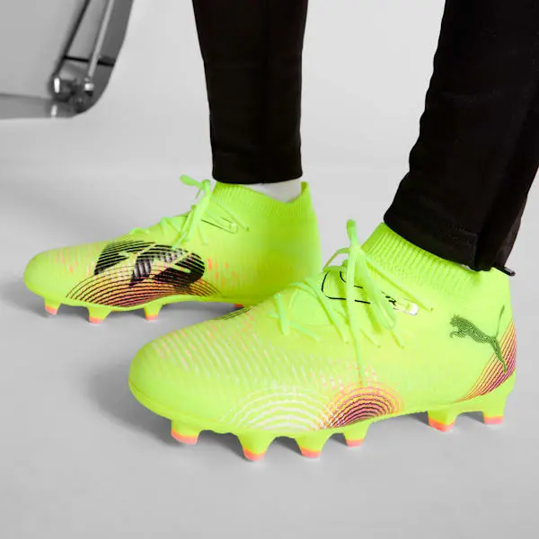 Puma Future 8 Pro Yellow Alert / Black (GS) displayed in a clean gallery view