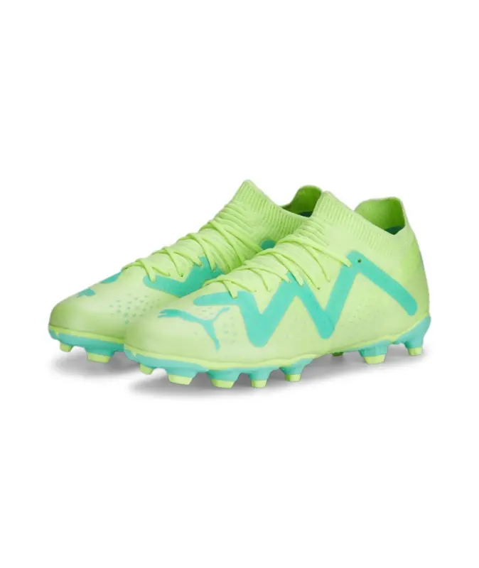 PUMA Future Match FG/AG Jr (Yellow/Teal) catalogue image 107195 03 24097 Detailed main view of PUMA Future Match FG/AG Jr (Yellow/Teal)