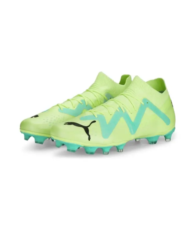 PUMA Future Match FG/AG (Yellow/Teal) visual detail 107180 03 24090 Product imagery for PUMA Future Match FG/AG (Yellow/Teal), main view