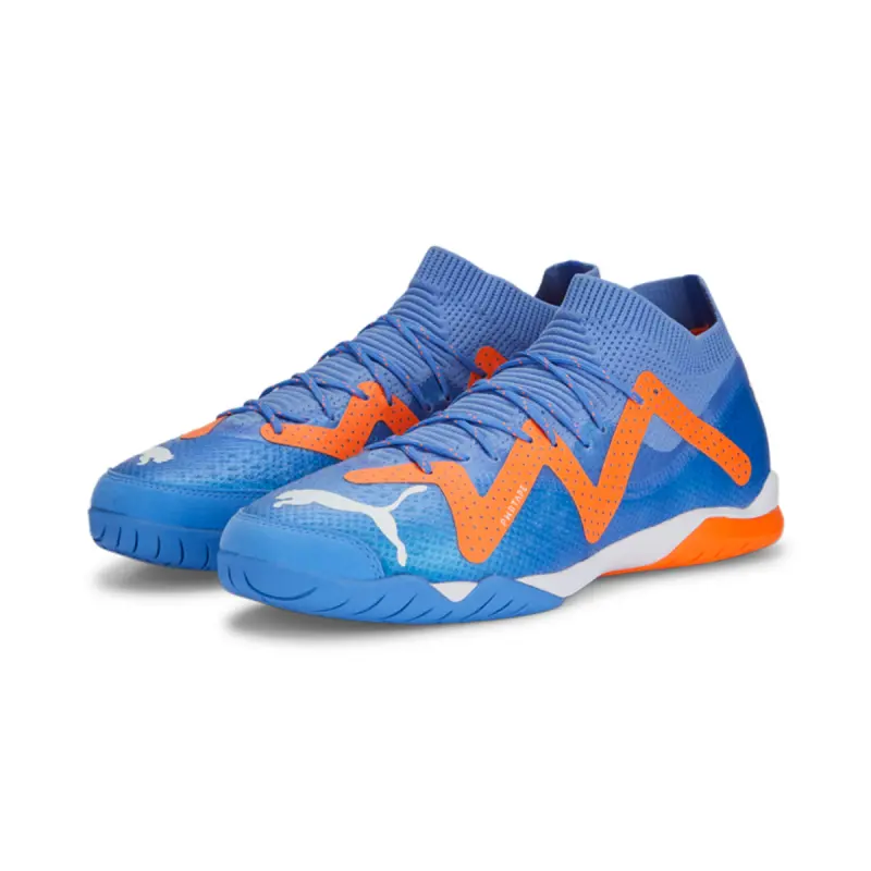 PUMA Future Ultimate Court Indoor (Blue/Orange) product showcase 107175 01 24352 PUMA Future Ultimate Court Indoor (Blue/Orange) pictured from the main product perspective