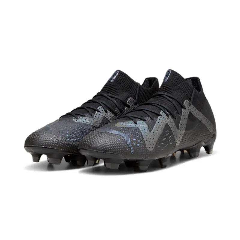 PUMA Future Ultimate FG/AG (Black/Silver) product display 107355 02 24355 Product imagery for PUMA Future Ultimate FG/AG (Black/Silver), main view