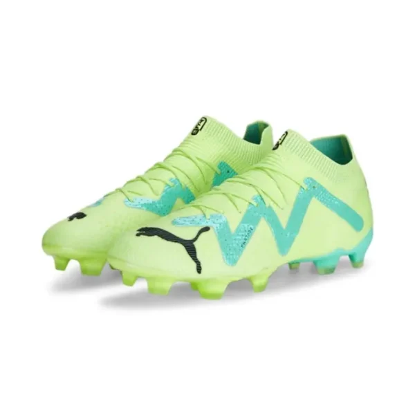 PUMA Future Ultimate FG/AG (Yellow/Teal) shown in a clear main product view