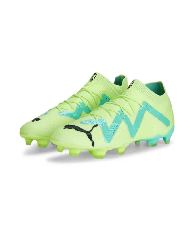 PUMA Future Ultimate FG/AG (Yellow/Teal) merchandise view 107165 03 24372 PUMA Future Ultimate FG/AG (Yellow/Teal) shown in a clear main product view
