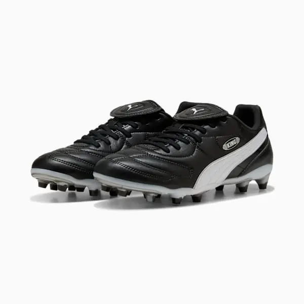 Puma King Liga FG AG 'Black White' displayed in a clean gallery view
