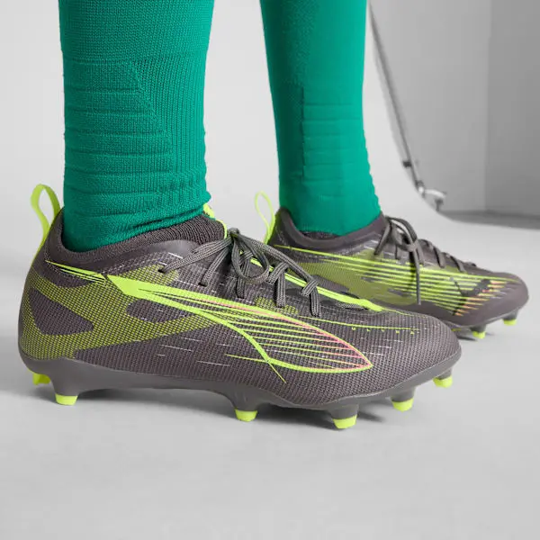 Puma Ultra 5 Pro Matte Aged Silver / Yellow Alert (GS) pictured from the gallery product perspective