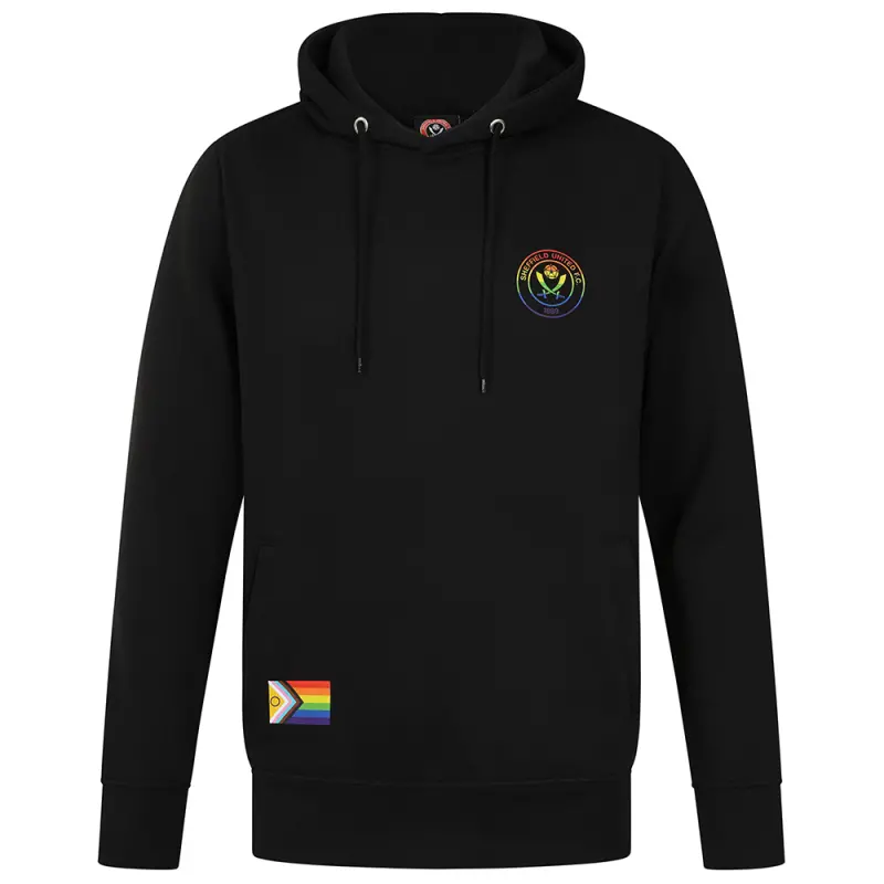 Detailed main view of Rainbow Print Hoody Black