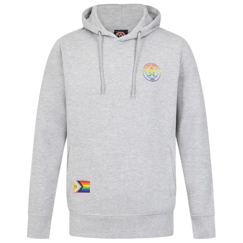 Rainbow Print Hoody Grey product photo with a main presentation