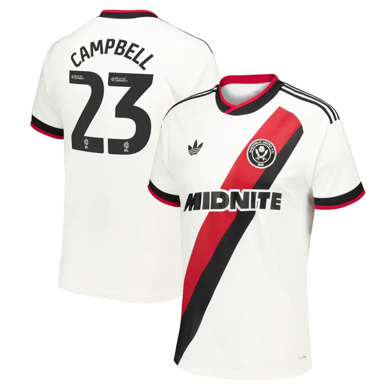 Sheffield United Adidas Away Shirt 2026 27 Mens With Campbell 23 Printing merchandise view 204780133 23 27066