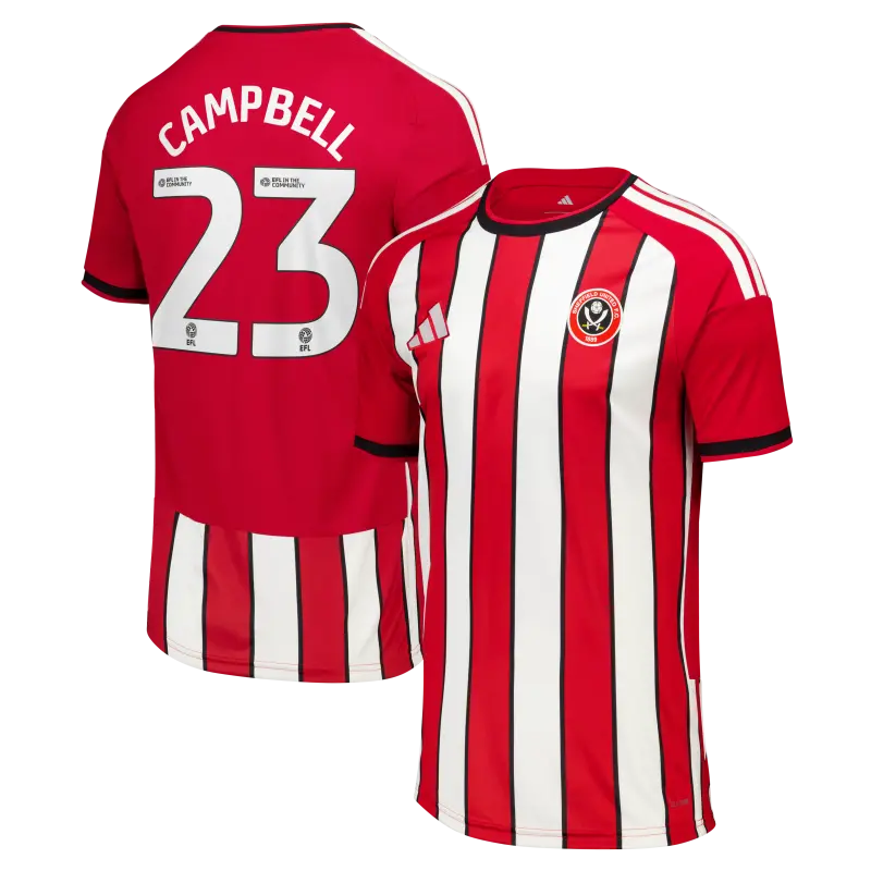 Sheffield United Adidas Home Shirt 2026 27 Kids With Campbell 23 Printing visual detail 204779971 23 27465