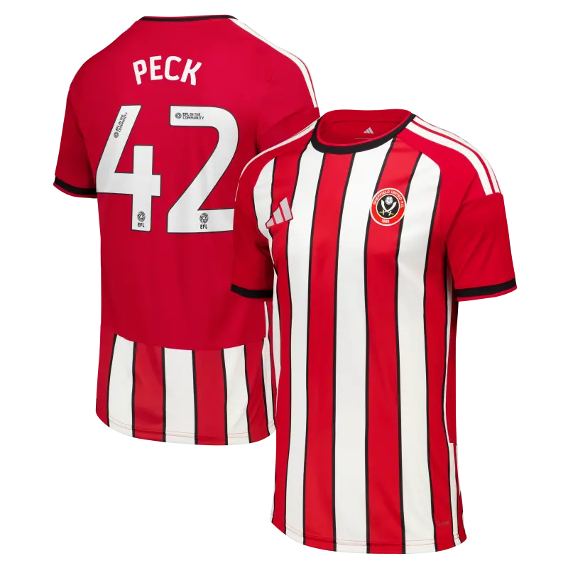 Sheffield United Adidas Home Shirt 2026 27 Kids With Peck 42 Printing product display 204779989 42 27569
