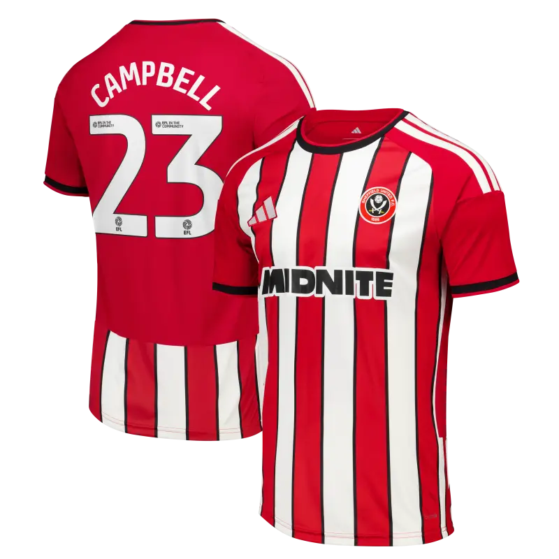 Sheffield United Adidas Home Shirt 2026 27 Mens With Campbell 23 Printing visual preview 204779969 23 27707