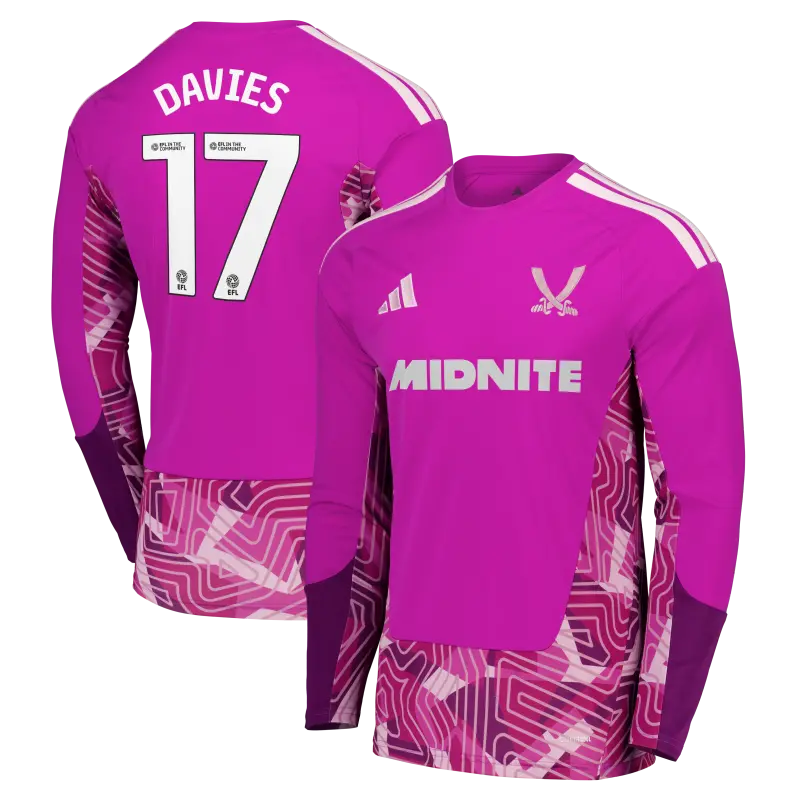Sheffield United Adidas Third Goalkeeper Shirt 2026 27 Long Sleeve Mens With Davies 17 Printing merchandise view 204780350 17 28095