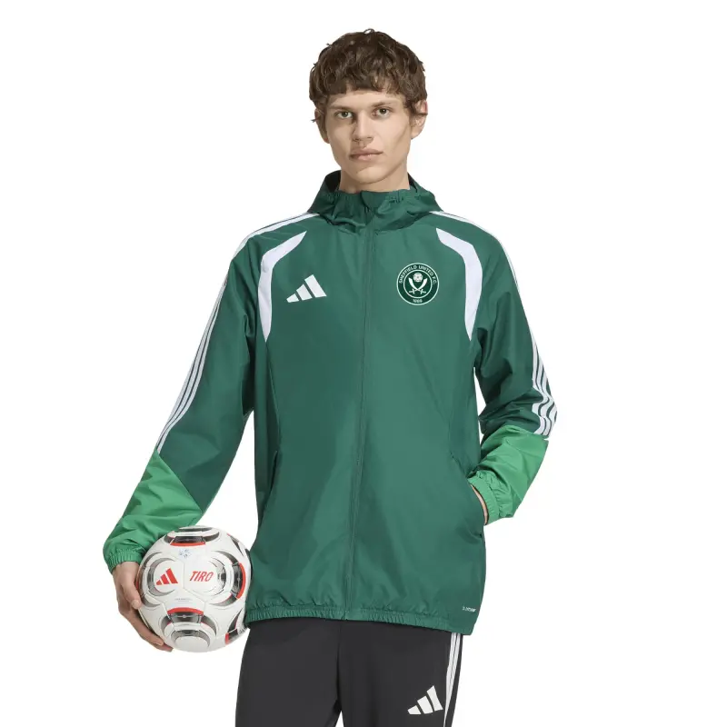 Sheffield United Adidas Training All Weather Jacket Dark Green collection image 204514752 28717