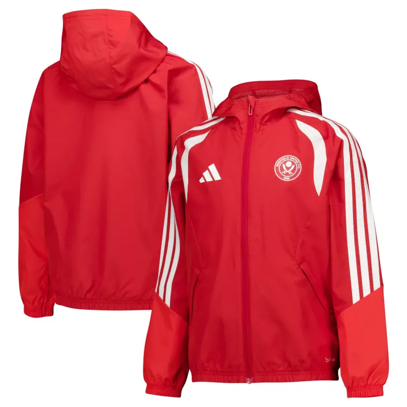 Sheffield United Adidas Training All Weather Jacket Red Kids collection image 204514760 28742