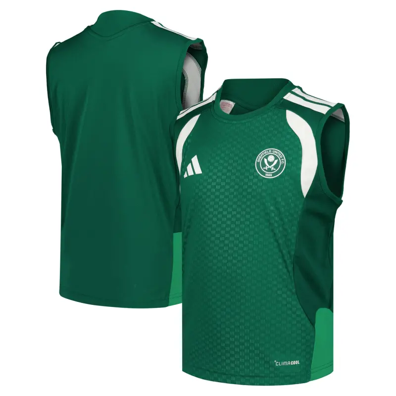 Sheffield United Adidas Training Sleeveless Jersey Dark Green Kids detailed product view 204514751 28869