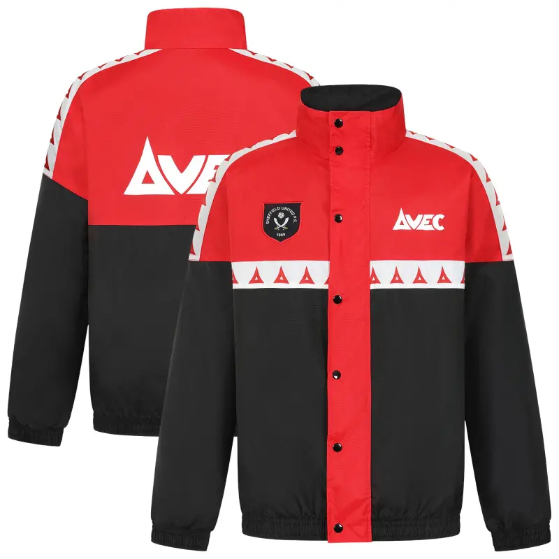 Sheffield United Avec Retro Shell Jacket RedWhiteBlack Mens visual reference 204513846 28950