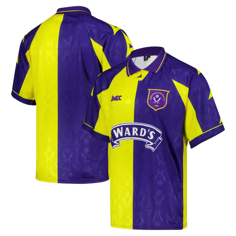 Sheffield United Away 1995/96 Retro Avec Shirt Yellow Mens product display 204521348 28959