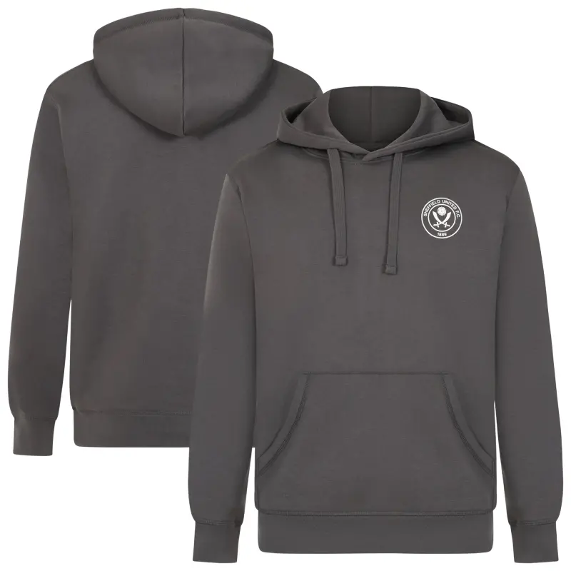 Sheffield United Crest Club Hoodie Anthracite Mens item presentation 204513802 29100