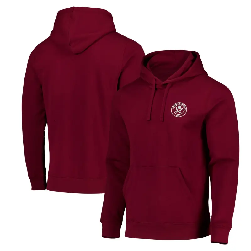 Sheffield United Crest Club Hoodie Burgundy Mens catalogue image 204513839 29107
