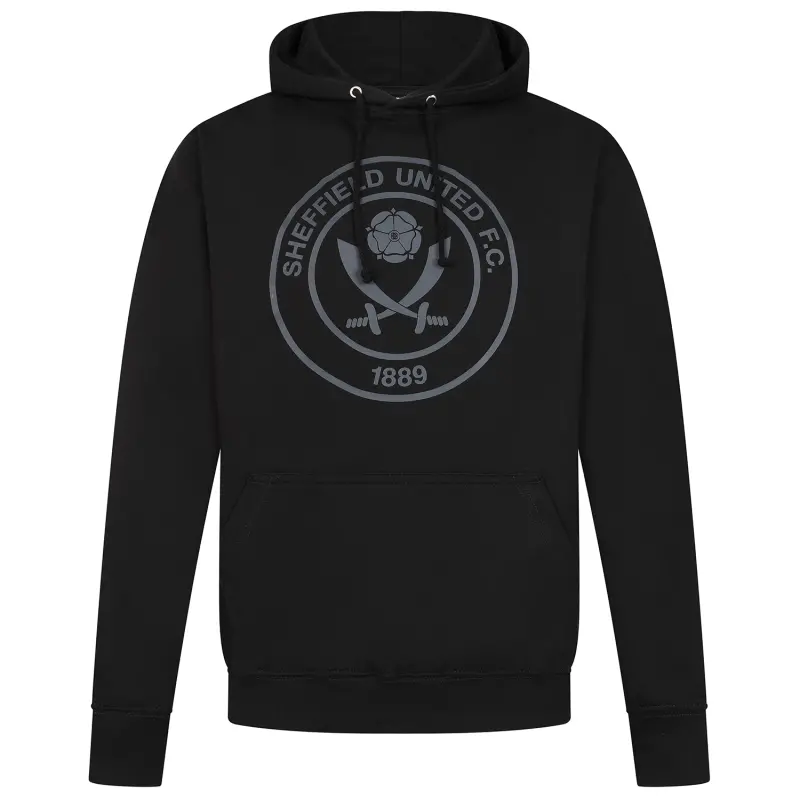Sheffield United Crest Hoody merchandise view FOUR0103 25478 Sheffield United Crest Hoody displayed in a clean main view