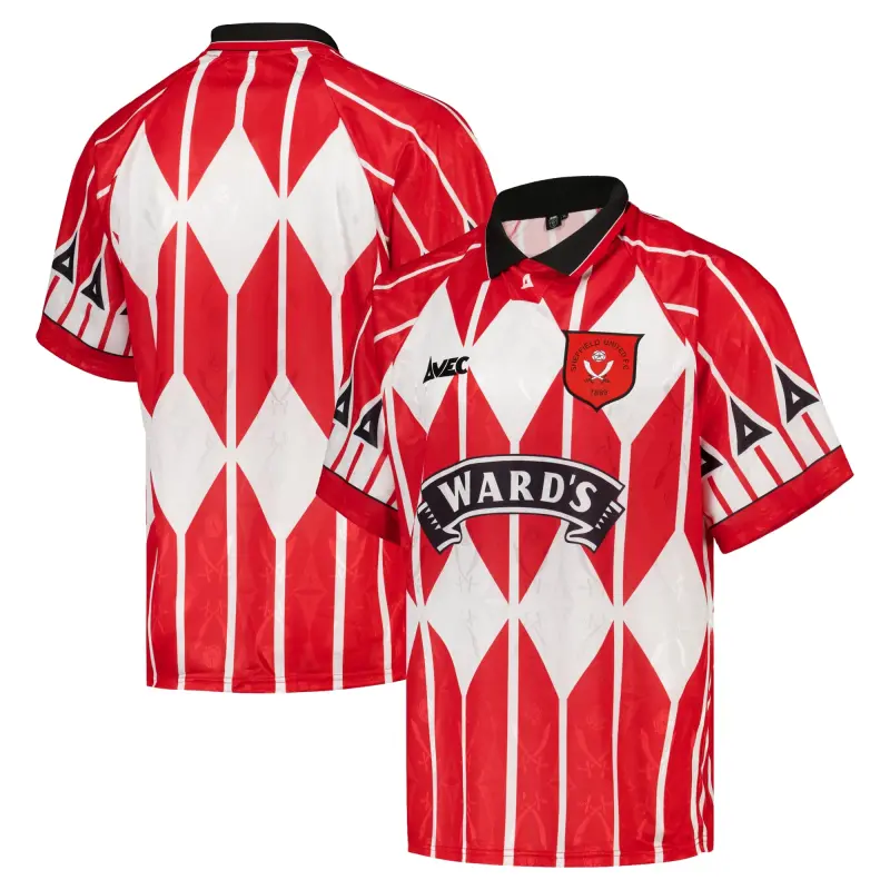 Sheffield United Home 1995/96 Retro Avec Shirt Red Mens detailed product view 204521347 29203