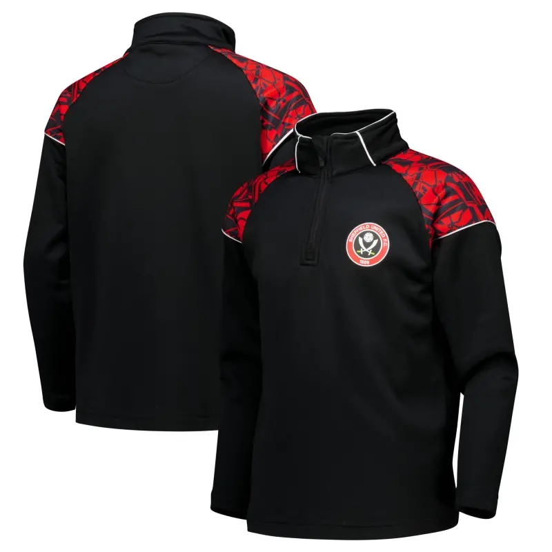 Sheffield United Sword Pattern 1/4 Zip Black Kids item photo 204627956 29393