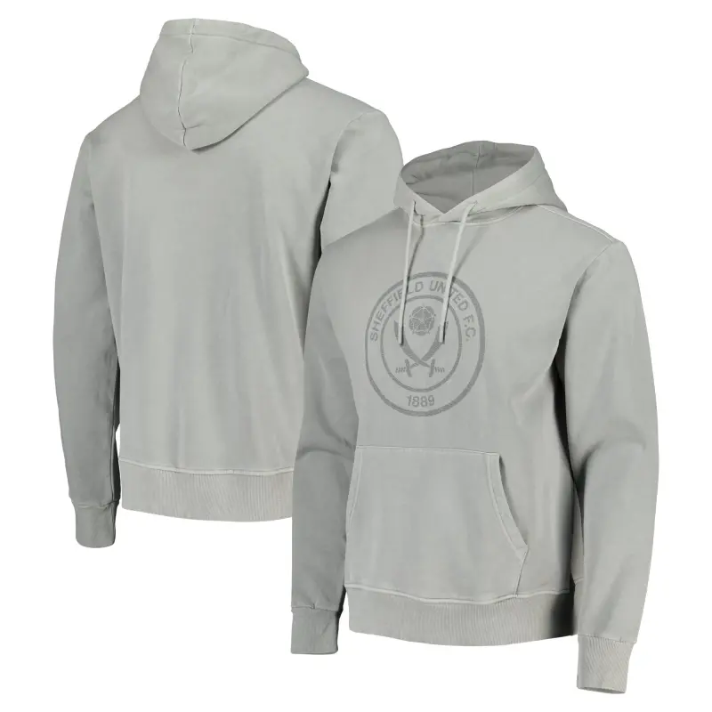 Sheffield United Tonal Crackle Effect Crest Hoodie Grey Mens item view 204657675 29437