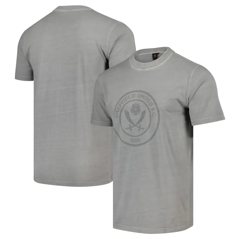 Sheffield United Tonal Crackle Effect Crest T Shirt Grey Mens collection image 204657674 29445