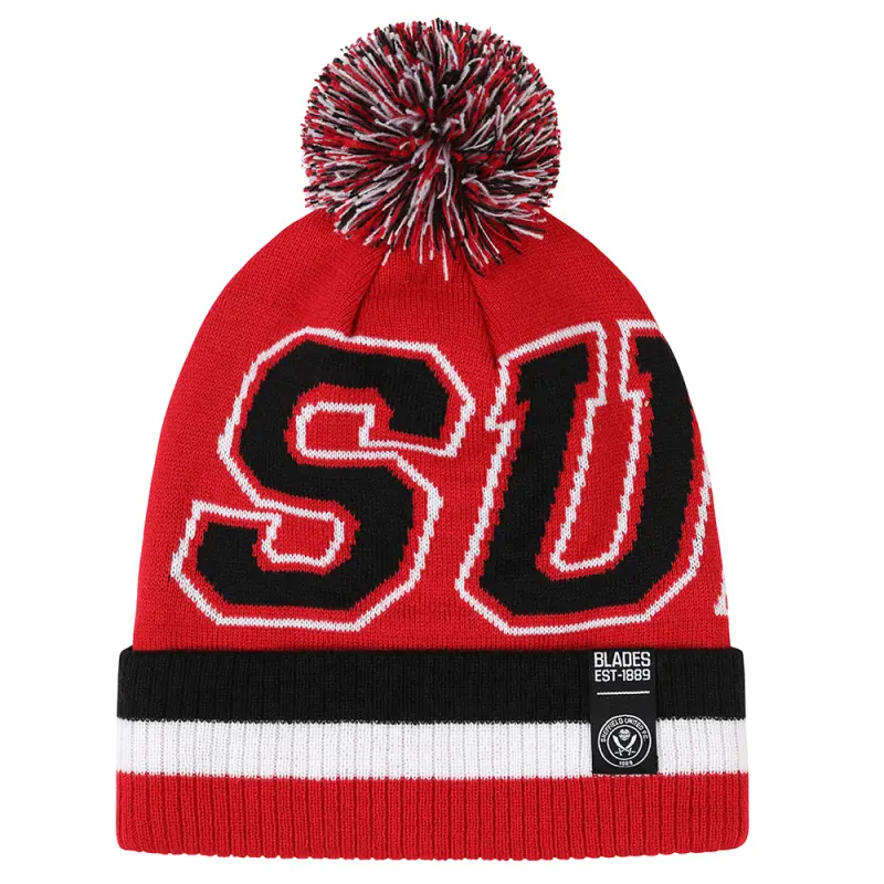 Detailed main view of SUFC Text Bobble Hat