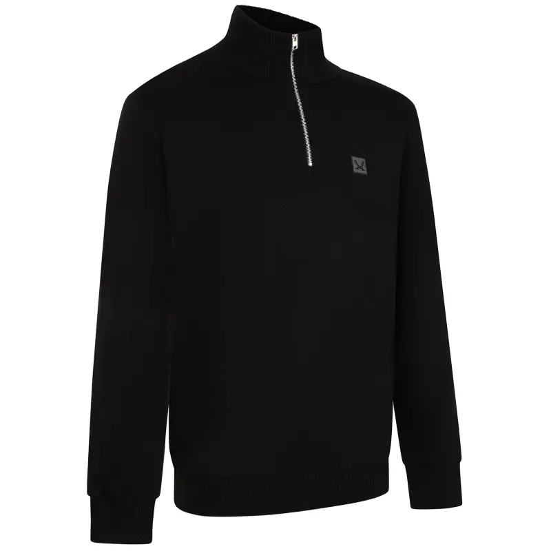 Sword 1/4 Zip Sweat Black product photo with a gallery presentation